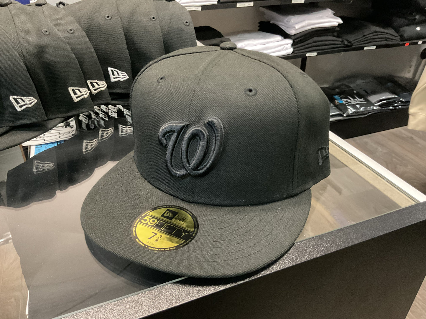 NEW ERA WASHINGTON NATIONALS BLACK FITTED HAT