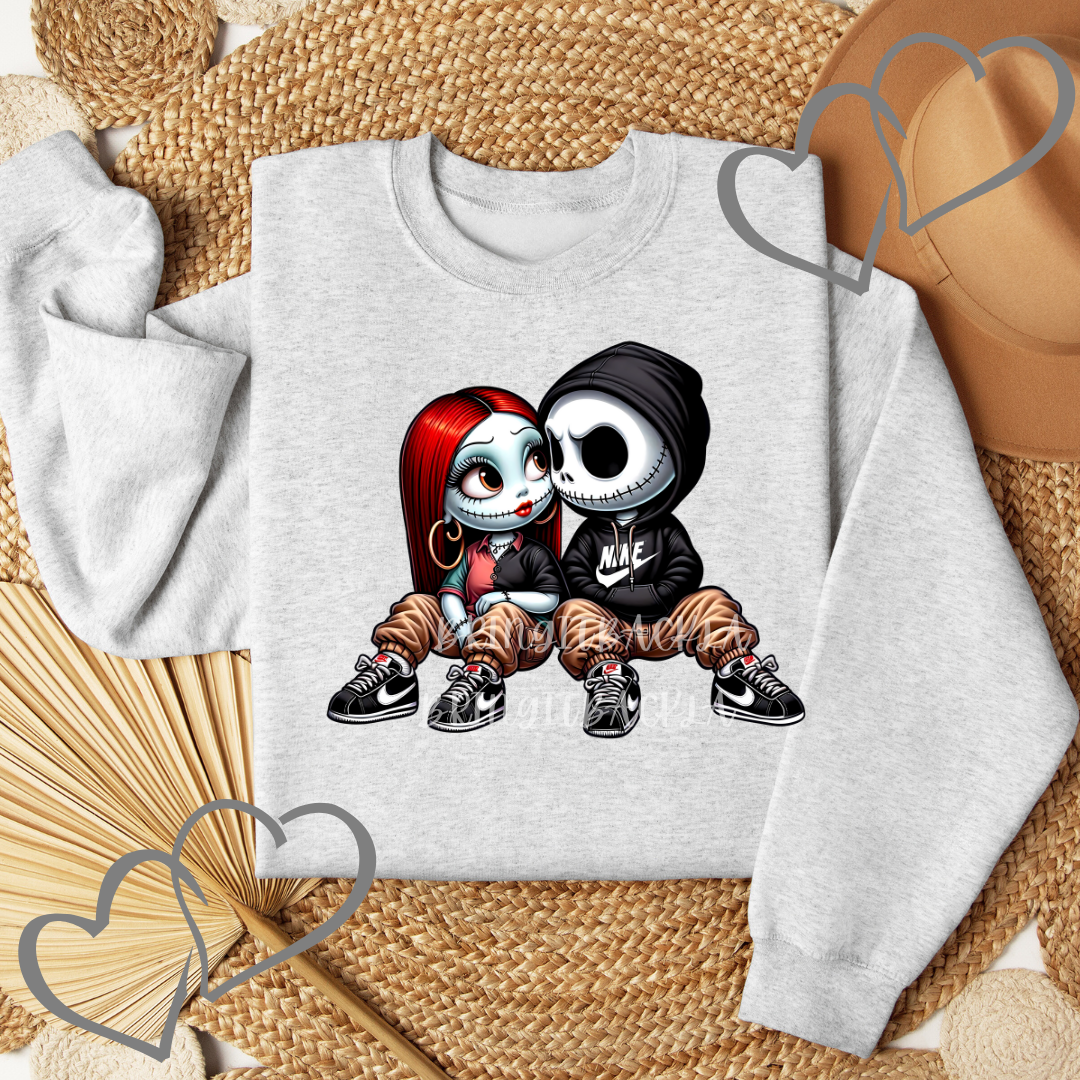 Jack and Sally  CREWNECK Women | Comfortable Everyday Soft Style | Comfort Breathable | Halloween | crewneck |