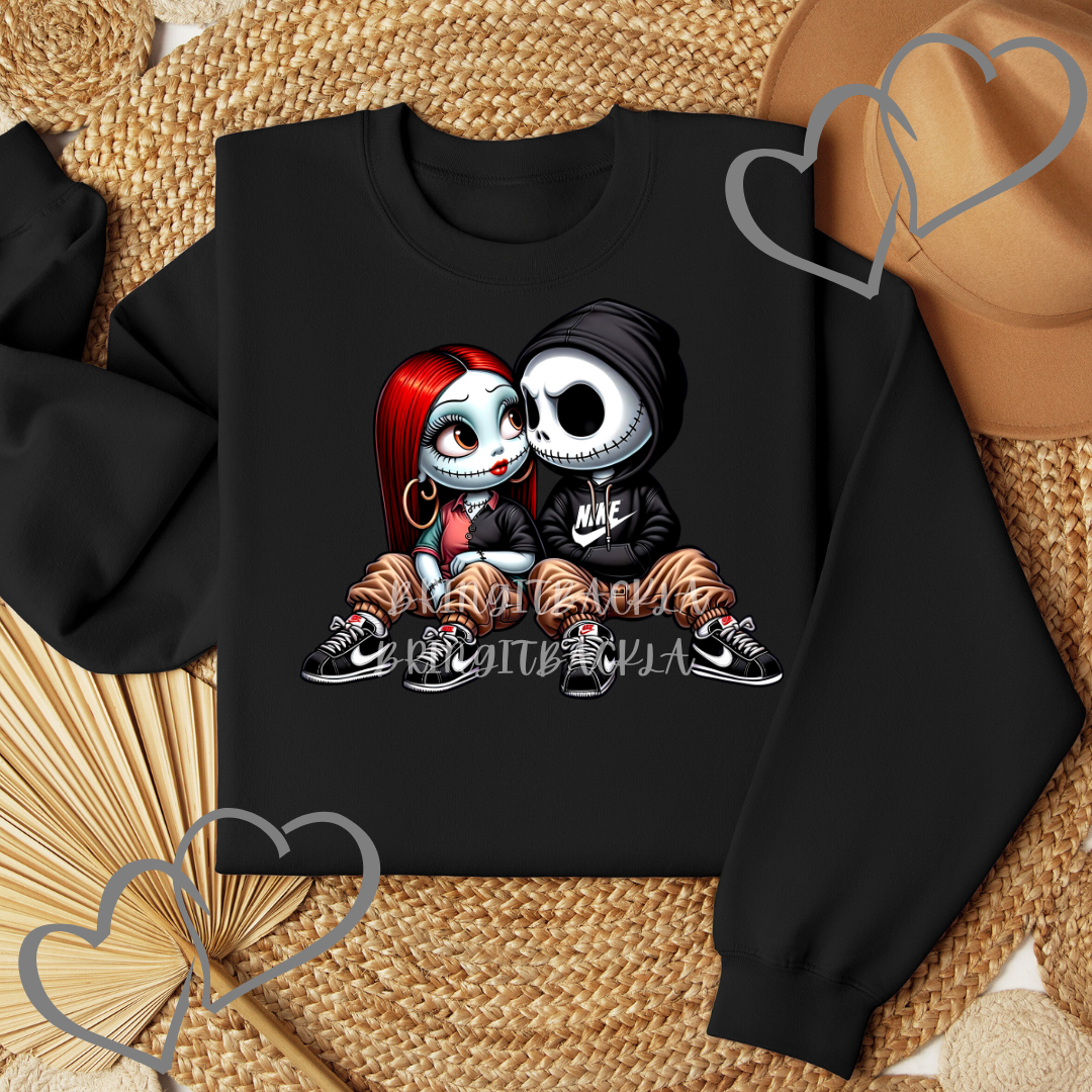 Jack and Sally  CREWNECK Women | Comfortable Everyday Soft Style | Comfort Breathable | Halloween | crewneck |