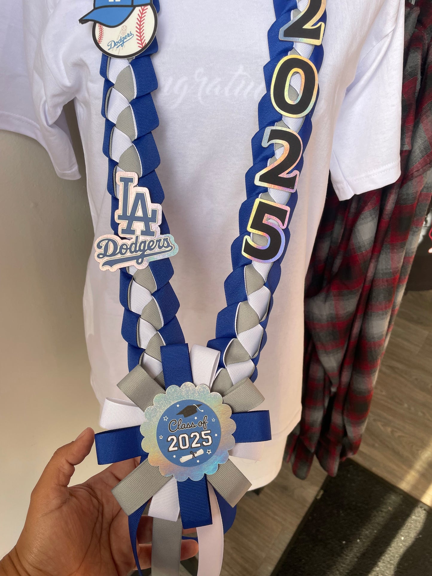Graduation Lei Blue/Grey/White 2026