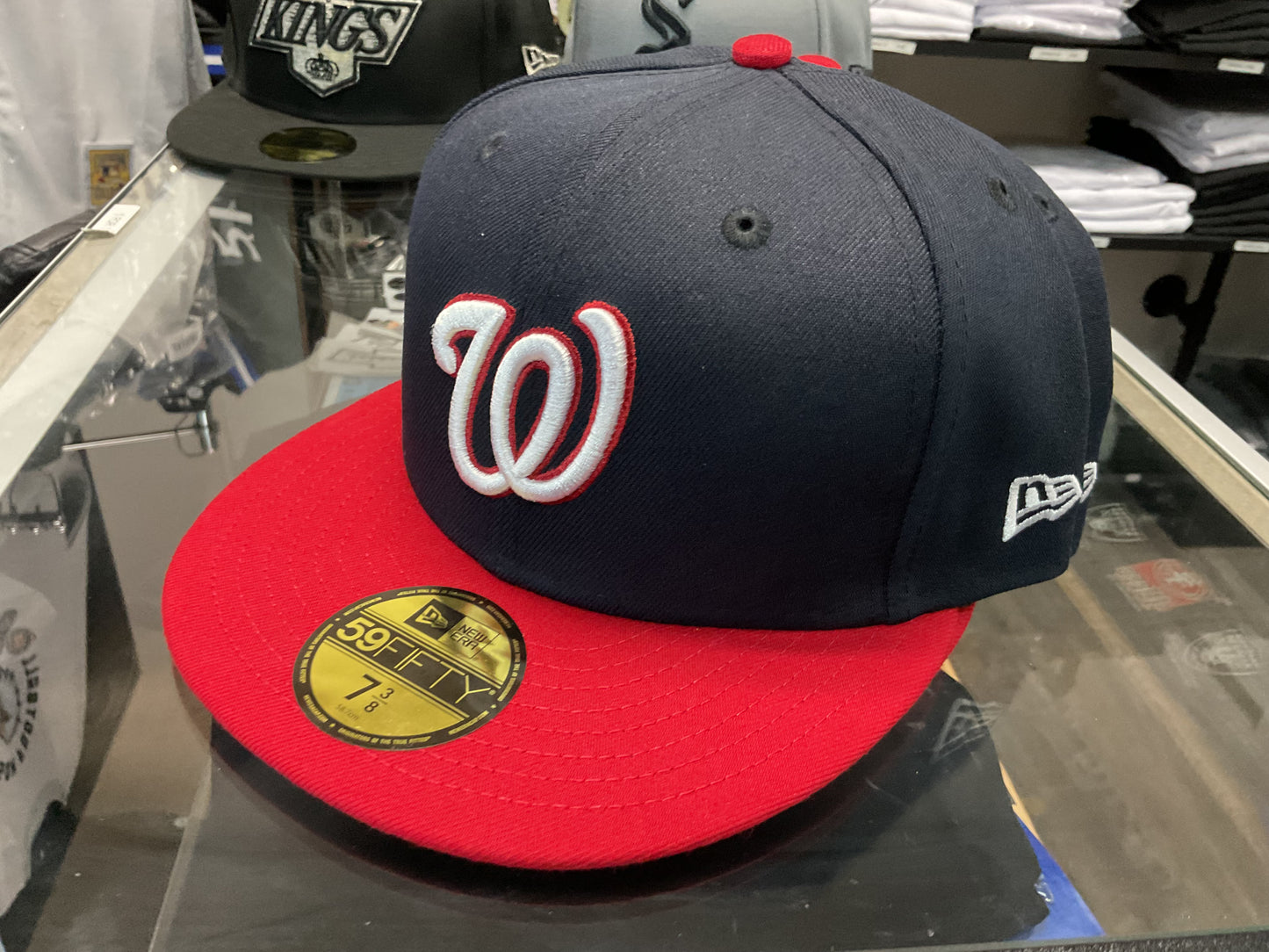 NEW ERA WASHINGTON NATIONALS NAVY BLUE & RED FITTED HAT