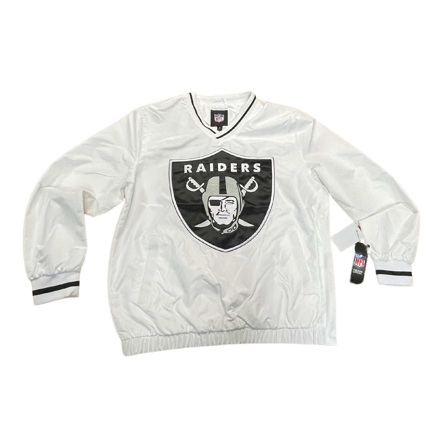 Las Vegas Raiders Windbreaker with 2 Pockets - White