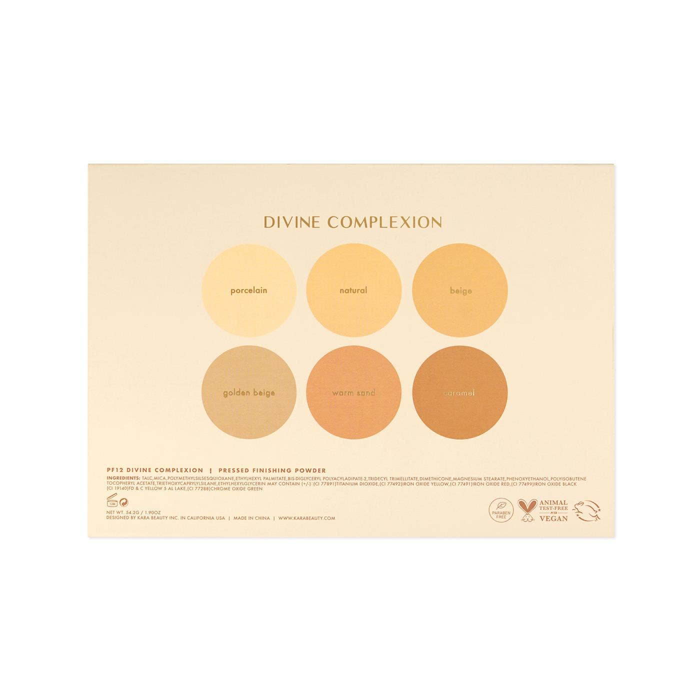 DIVINE COMPLEXION 6-Pan Pressed Finishing Powder - VEGAN