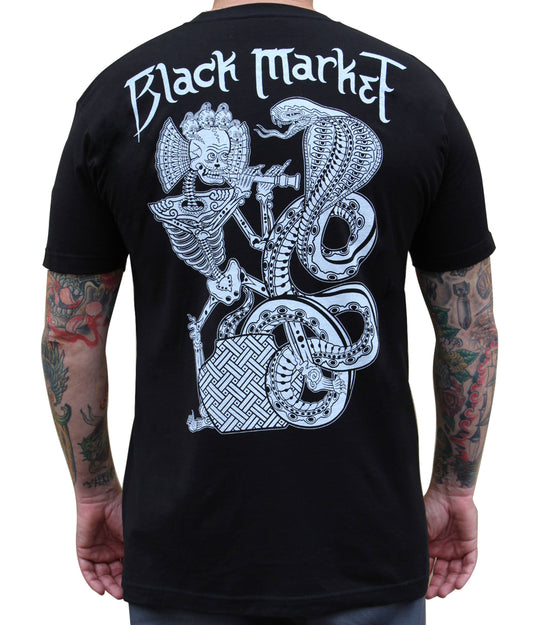 Snake Charmer - Men's T-Shirt: Black